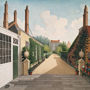 St. James Square, Bristol: View of the garden, c. 1805-06 (w / c on paper