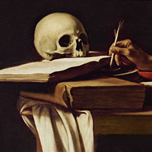 St. Jerome Writing, c. 1604 (oil on canvas) (detail of 64912)