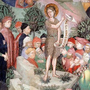 St John the baptist preaching, detail (Fresco, 1416)