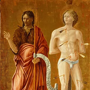 St. John the Baptist and St. Sebastian, c. 1450-70 (tempera on panel)