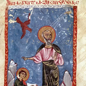St John and his disciple Prochorus (Miniature, 1236)