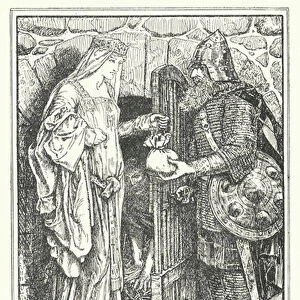 How St Margaret ransomed poor prisoners (litho)