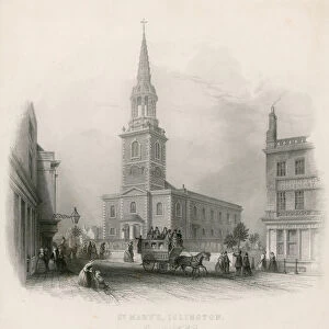 St Marys (new church), Islington (engraving)