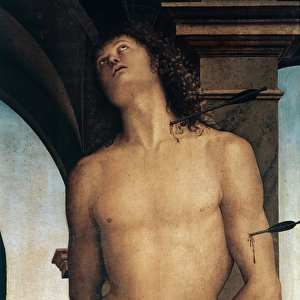 Detail of st Sebastian (Painting, 1493)