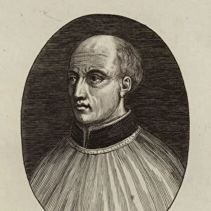 St Thomas Becket, Archbishop of Canterbury and English Christian martyr (engraving)