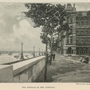 St Thomass Hospital, The terrace of the hospital (engraving)