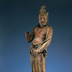 Standing Kuan-yin, Yuan Dynasty (1271-1368), 1282 (wood) (see 394834 for detail)