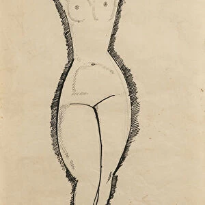 Standing Nude with Raised Arms (Anna Akhmatova, 1889-1966