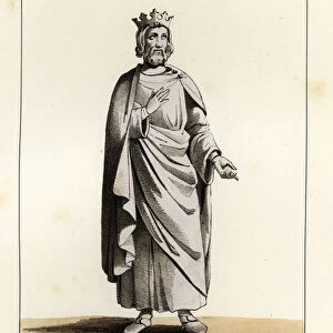 Statue of Carloman I, King of the Franks, younger brother of Charlemagne, 751-771
