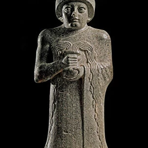Detail of the Statue of Gudea, called with the gushing vase, c. 2120 BC (sculpture)