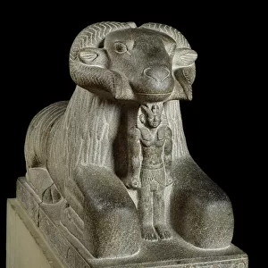 Statue of the ram of Amun, c. 680 BC (granite)