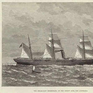 The Steam-Ship Chimborazo, of the Orient Line, for Australia (engraving)