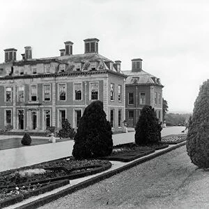 Stoke Edith Park from the south-west, from England's Lost Houses by Giles Worsley (1961-2006) published 2002 (b/w photo)