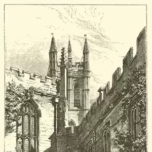 Stone Pulpit at Magdalen College (engraving)