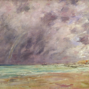 Stormy skies over the estuary at Le Havre, c. 1892-96 (oil on canvas)