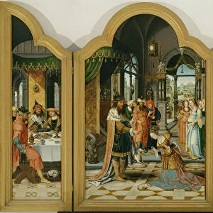 The Story of David and Bathsheba, Triptych (painting on wood)