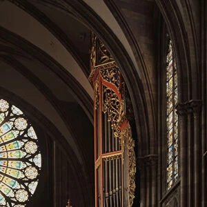 Strasbourg Cathedral: the organ. Bas Rhin (67)