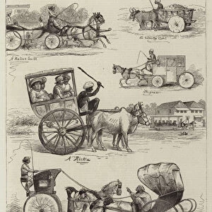 Street-Travelling in Bombay (engraving)