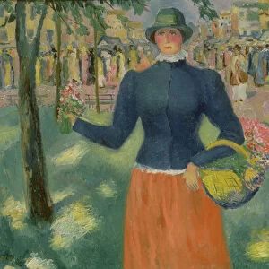 Study of a Flower Seller, 1903 (oil on canvas)