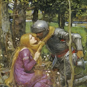A study for La Belle Dame sans Merci, c. 1893 (oil on board laid down on panel)