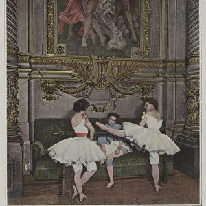Three sujets in the Foyer de la Danse at the Palais Garnier, Paris (colour photo)