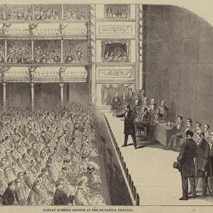 Sunday Evening Service at the Britannia Theatre (engraving)