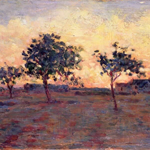 Sunset (Coucher de Soleil) 1881 (oil on panel)