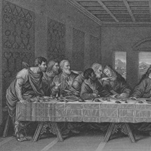 The Last Supper, St Matthew 26, Verse 17-30 (engraving)