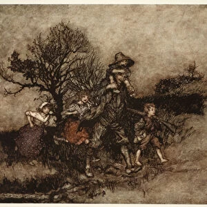"Surrounded by a troop of children. ", from Rip Van Winkle by Washington Irving