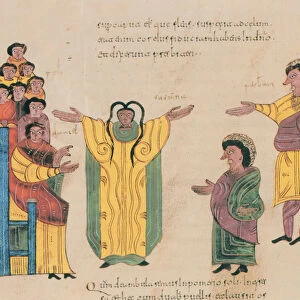 Susanna and the Elders, from the Visigothic-Mozarabic Bible of St. Isidore s, fol