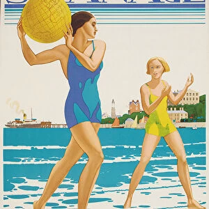 Swanage, 1938 (colour litho)