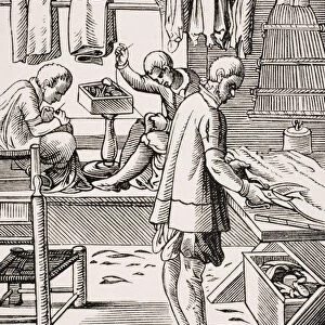 Tailor, reproduction of a woodcut by Jost Amman (1539-91) from Le Moyen Age