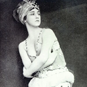 Tamara Karsavina in the role of Zobeide from the ballet Scheherazade, illustration