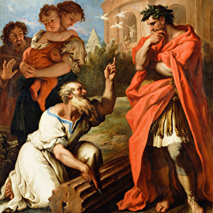 Tarquin the Elder consulting Attius Navius, c. 1690 (oil on canvas)