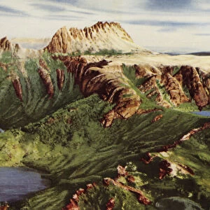 Tasmania: Cradle Mount and Barn Bluff (colour photo)