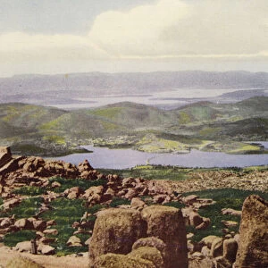 Tasmania: Panorama from Pinnacle (colour photo)