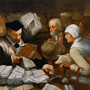 The Tax Collector, 1543 (oil on canvas)