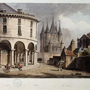 The Temple of Paris - lithography, deb. 19th century