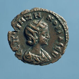 Tetrachm (obverse) of Zenobia, Queen of Palmyra, minted at Alexandria c. 274 (billon)