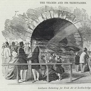 The Thames and its Tributaries, Londoners Embarking for Fresh Air at London-bridge (engraving)