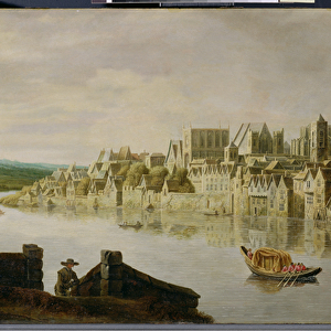 The Thames at Westminster Stairs, c. 1630 (oil on panel)