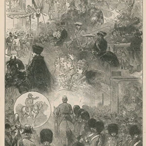 The Thanksgiving Day: What Was Seen from a Window (engraving)