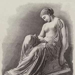 "The Task of Erinna, the Greek Poetess, "sculptured by Hs Leifchild (engraving)
