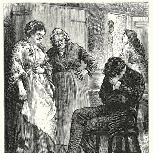 "The women were surveying him curiously"(engraving)
