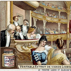The theater in the 19th century - Liebig advertising sticker