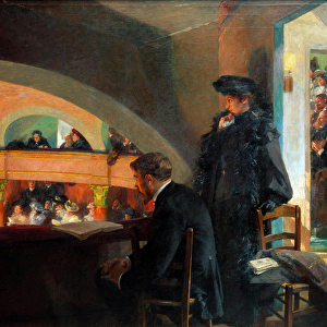 The theatre lodge. Painting by Albert Maignan (1845-1908), 1904