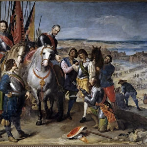 Thirty-year war (1618-1648). The Dutch governor handed over the keys to the Marquis of