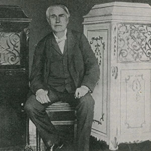 Thomas Edison, American inventor (b / w photo)