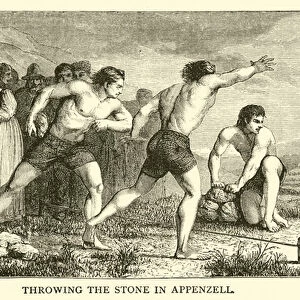 Throwing the Stone in Appenzell (engraving)