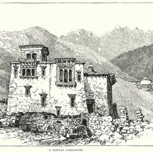 A Tibetan Farm-House (engraving)